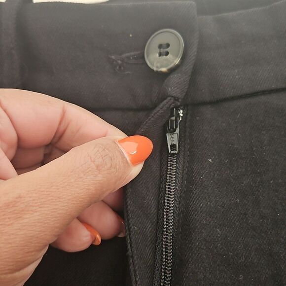 H&M Women's High-Rise Wide Leg  Dress Pants Black 0 - Picture 7 of 16